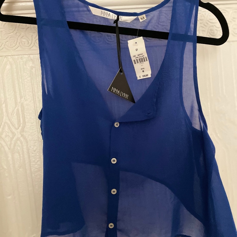 Pippa Lynn Royal Size M See through button croptop
